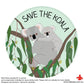 Save the Koala Sticker