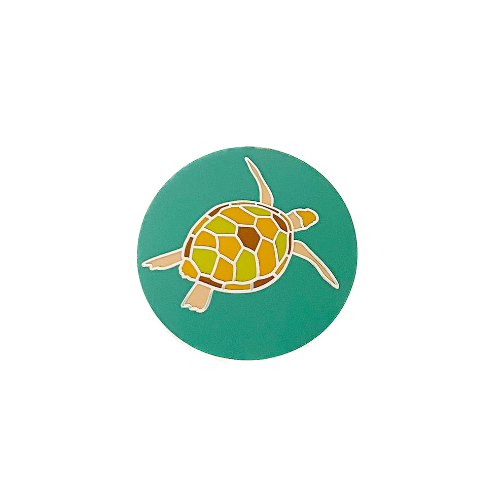 Green Sea Turtle Pin Red Parka