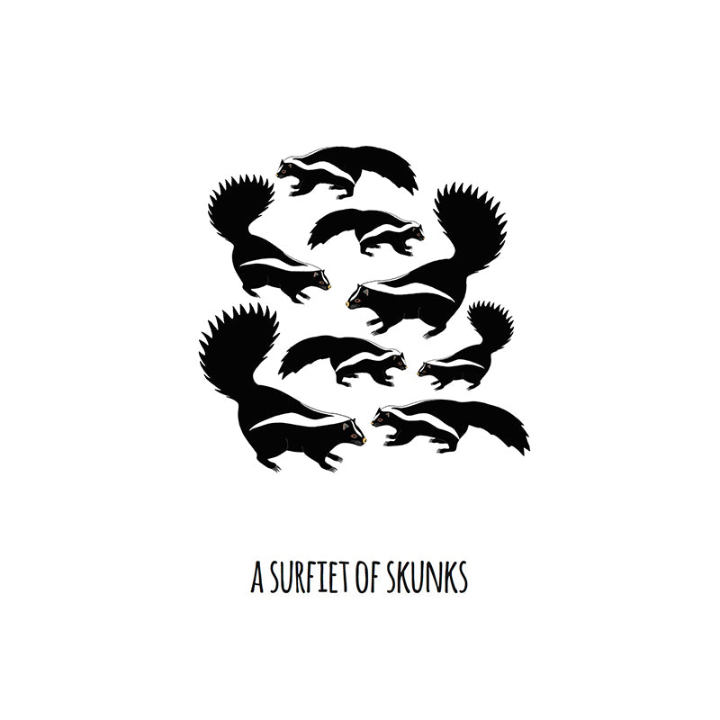 A Surfeit of Skunks Art Print
