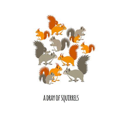 A Dray of Squirrels Art Print