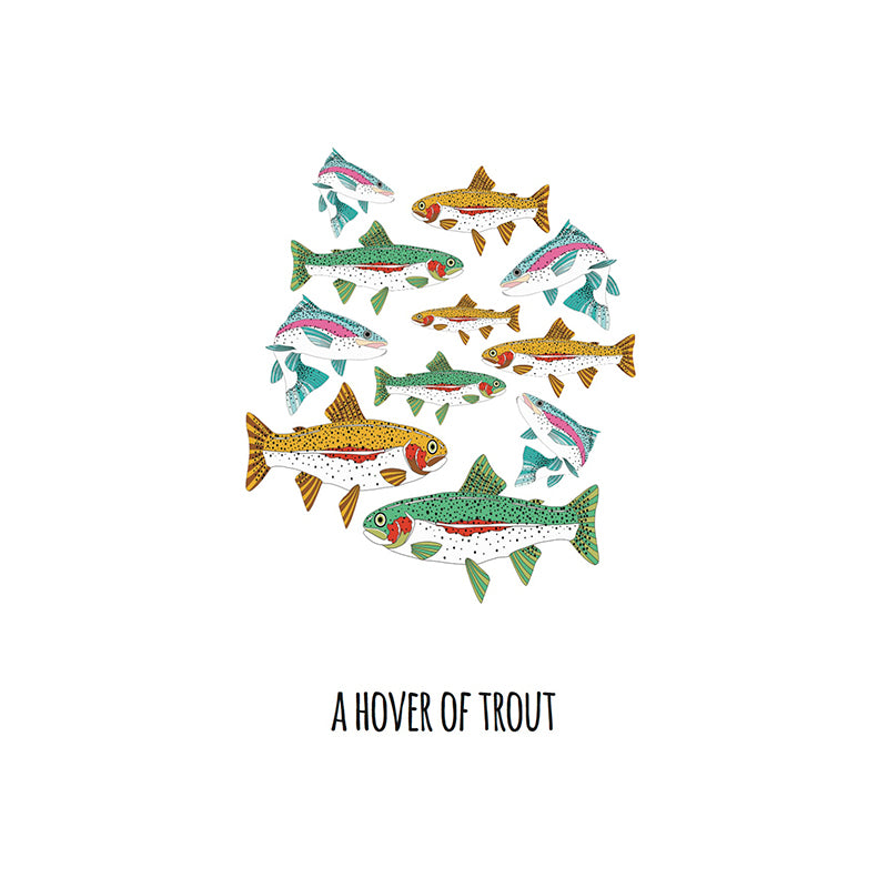 A Hover of Trout Art Print
