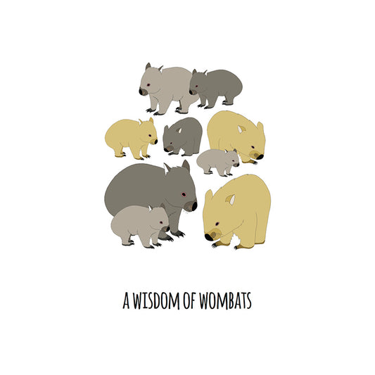 A Wisdom of Wombats Art Print