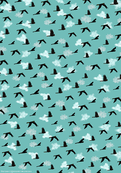 Black Cockatoos Wrapping Paper