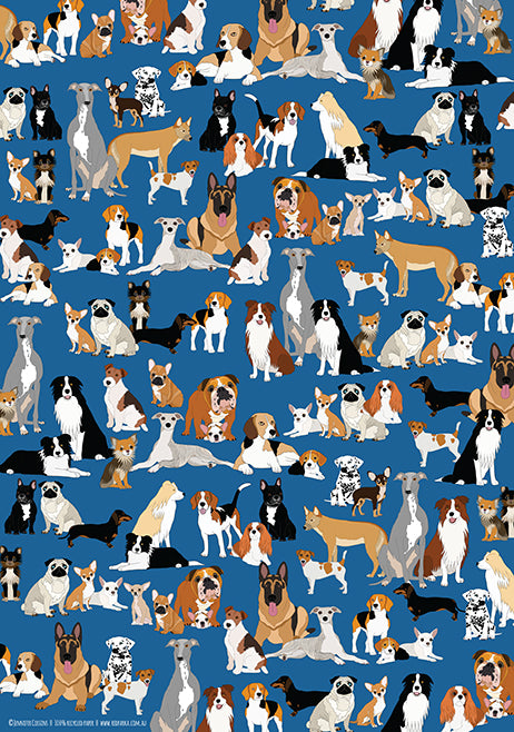 Beagle wrapping outlet paper