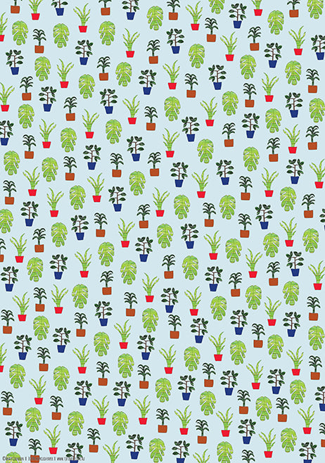 Pot Plants Wrapping Paper