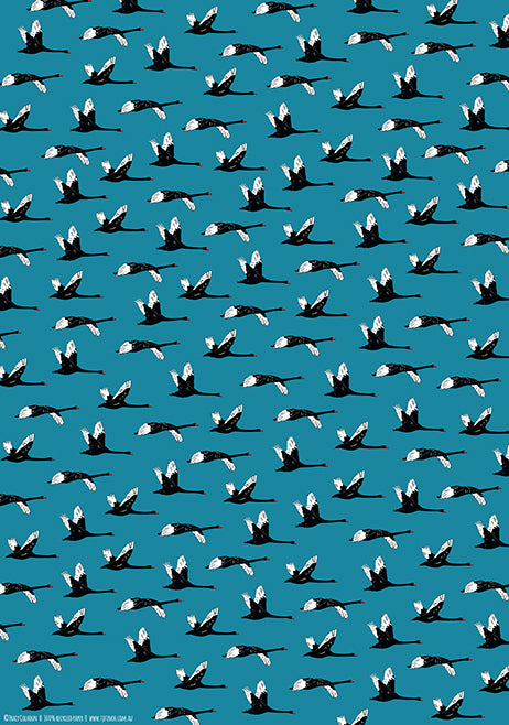Swans Wrapping Paper