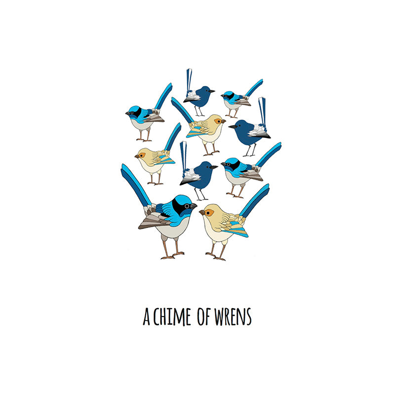 A Chime of Wrens Art Print